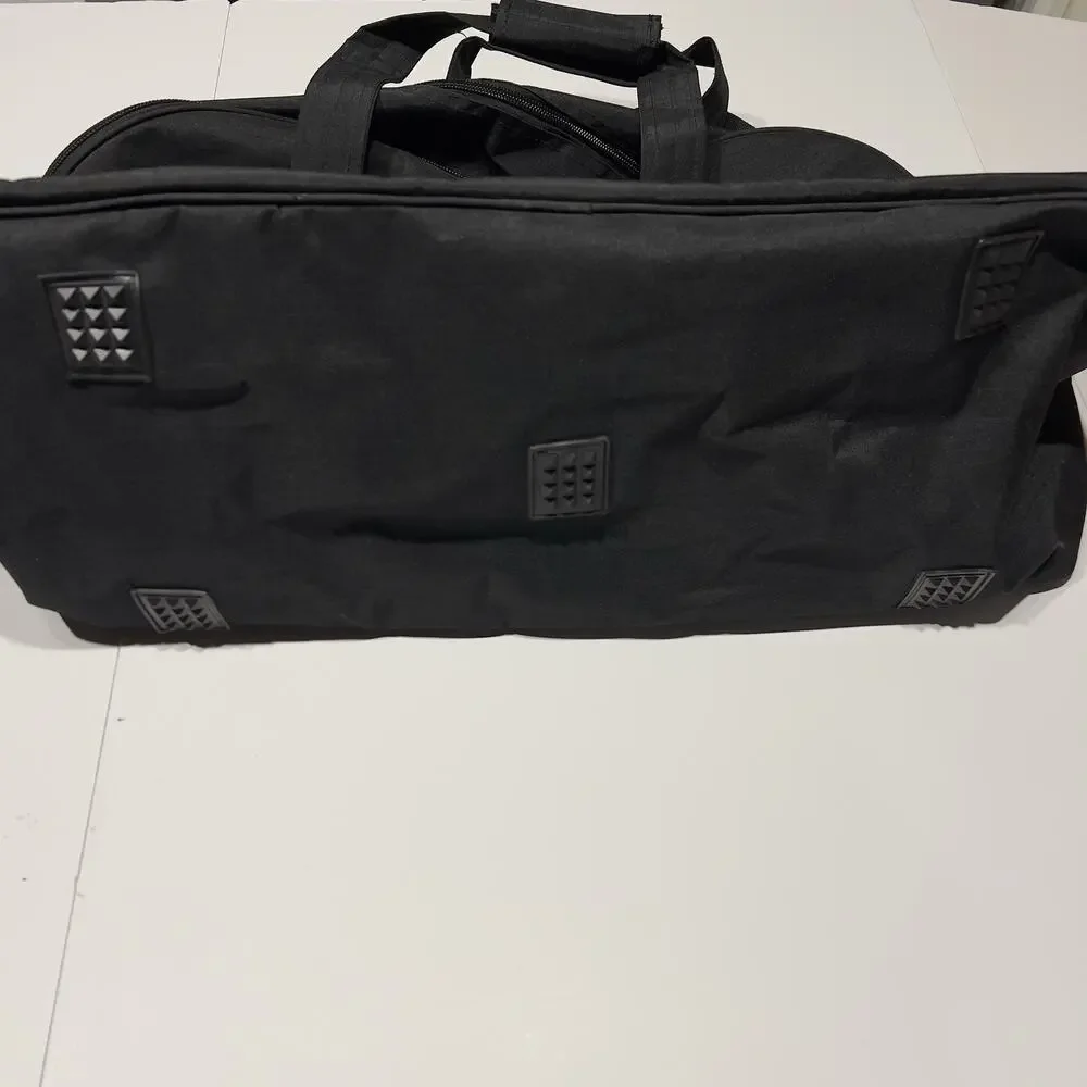 The North Face Duffel Bag Black Rugged Outdoor Water Resistant 25x16x6